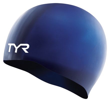 Tyr Silicone Badmuts Blauw/Wit
