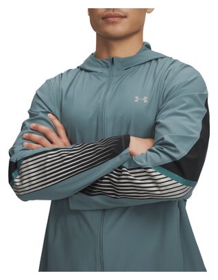 Giacca con cappuccio Under Armour Velociti Storm Green da uomo