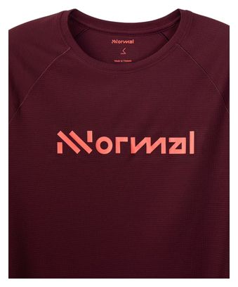 NNormal Race-shirt met korte mouwen voor dames, bordeauxrood