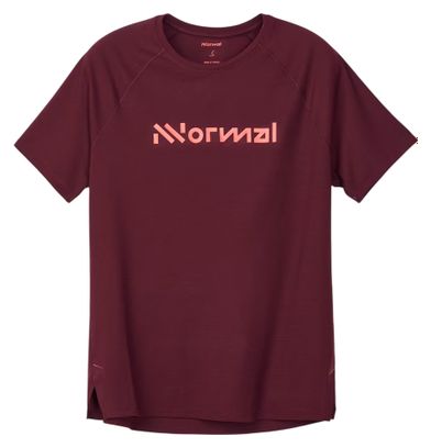 NNormal Race-shirt met korte mouwen voor dames, bordeauxrood
