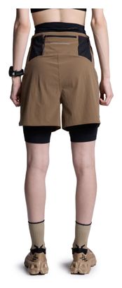 Pantalones cortos X-Bionic Corefusion Run Perform beige para mujer