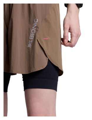 Pantalones cortos X-Bionic Corefusion Run Perform beige para mujer