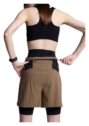 Pantalones cortos X-Bionic Corefusion Run Perform beige para mujer