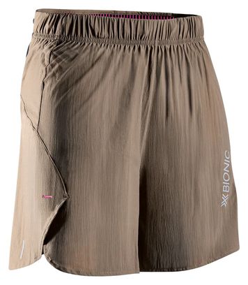 Pantalones cortos X-Bionic Corefusion Run Perform beige para mujer
