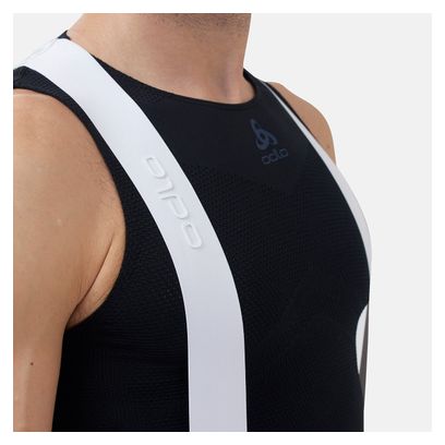 Cuissard court à bretelles Odlo Zeroweight Noir/Blanc 