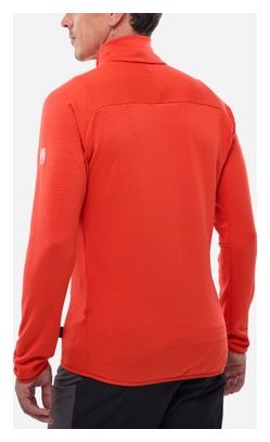 Millet Fusion Grid Orange Men's Fleece Jacket