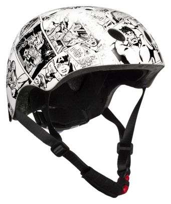 CASQUE VELO ENFANT DISNEY V3 AVENGERS COMICS BLANC AVEC MOLETTE REGLAGE TAILLE 54-58 (VENDU SUR CARTE)