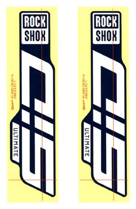 Kit Stickers pour Fourche RockShox SID Ultimate 29'' Blanc Bleu