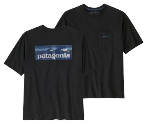 Patagonia Boardshort Logo Pocket T-Shirt Schwarz