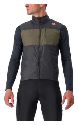 Winddichte ärmellose Weste Castelli Unlimited Puffy Schwarz/Braun