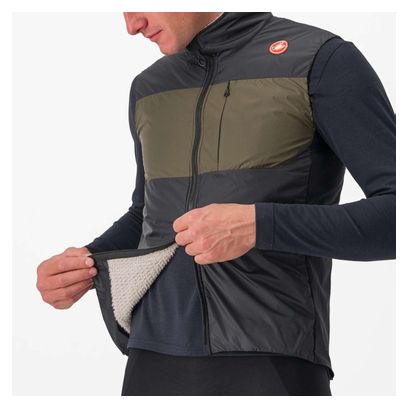 Castelli Unlimited Puffy Windbreaker Mouwloos Vest Zwart/Bruin