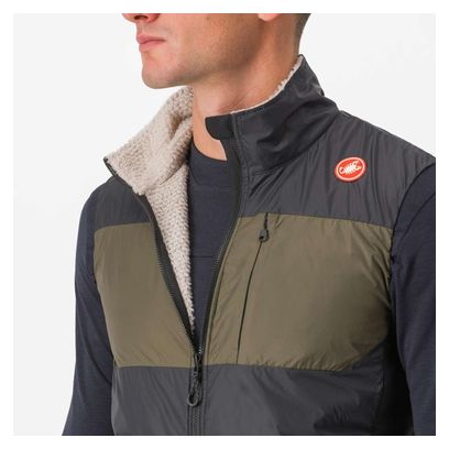 Castelli Unlimited Puffy Windbreaker Mouwloos Vest Zwart/Bruin
