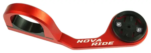 Support de compteur GPS Nova Ride Aluminium Long pour Garmin  Wahoo  Bryton et Hammerhead Rouge