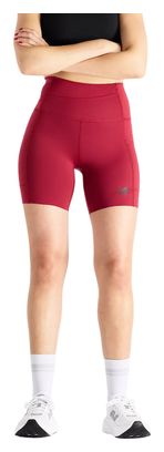 Pantaloncini da ciclismo New Balance RC Elite Storage 6in rossi da donna