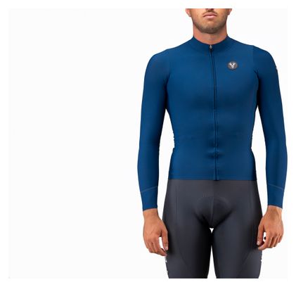Lebram Race Men's Mid-Season Long-Sleeve Jersey, Navy Blue