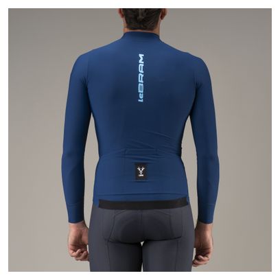 Lebram Race Men's Mid-Season Long-Sleeve Jersey, Navy Blue