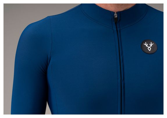 Lebram Race Men's Mid-Season Long-Sleeve Jersey, Navy Blue