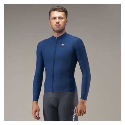 Lebram Race Men's Mid-Season Long-Sleeve Jersey, Navy Blue