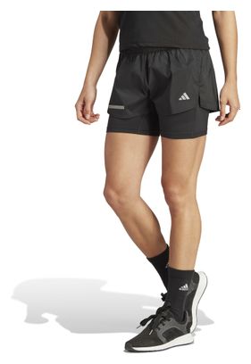 Pantalón Corto 2 en 1 adidas Ultimate Mujer Negro