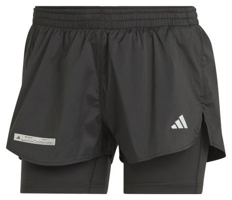 2-in-1 Shorts adidas Ultimate Schwarz Damen