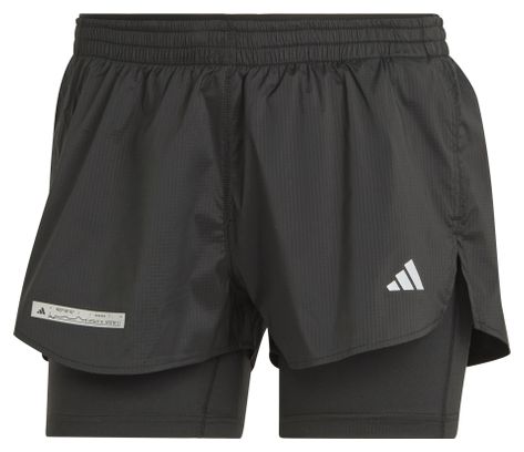 Pantalón Corto 2 en 1 adidas Ultimate Mujer Negro