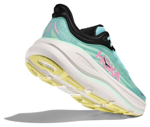 Hoka Bondi 9 Running Schuh Blau/Pink Women