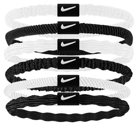 Nike Flex Haargummis (x6) Schwarz/Weiß