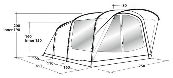 Tente de camping Outwell Oakwood 3