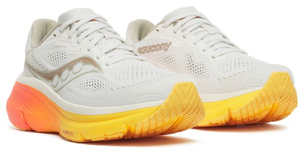 Saucony Guide 19 Running Shoes, White/Yellow, Men's