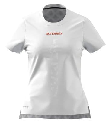 Women's Terrex Agravic White adidas Running Short Sleeve Jersey
