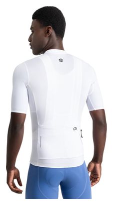 Maillot vélo manches courtes en tissu recyclé homme Cyclisme M6R Vent Blanc