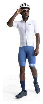 Maillot vélo manches courtes en tissu recyclé homme Cyclisme M6R Vent Blanc