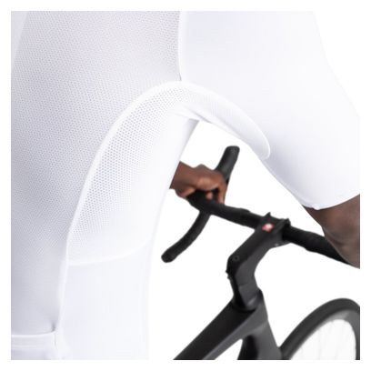 Maillot vélo manches courtes en tissu recyclé homme Cyclisme M6R Vent Blanc