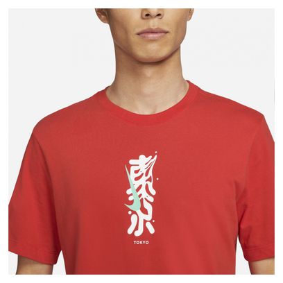Maillot manches courtes Nike Dri-Fit Tokyo Rouge 