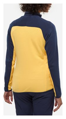 Polaire Millet Fusion Grid Jaune/Bleu Femme