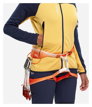 Polaire Millet Fusion Grid Jaune/Bleu Femme