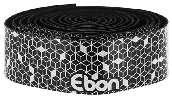 Ruban de guidon - cintre Newton ebon noir degrade blanc avec bouchons (confortable epaisseur 2.6mm)