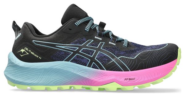 Chaussures Trail Asics GEL Trabuco 11 Noir Bleu Rose Femme Alltricks