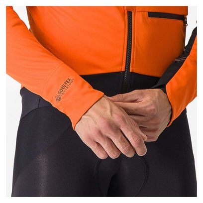 Castelli Alpha Doppio Ros Orange Long Sleeve Jacket