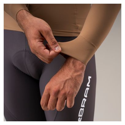 Lebram Race Men's Mid-Season Long-Sleeve Jersey, Brown