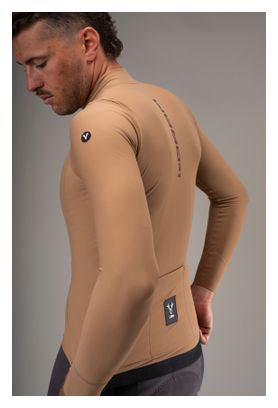 Lebram Race Men's Mid-Season Long-Sleeve Jersey, Brown