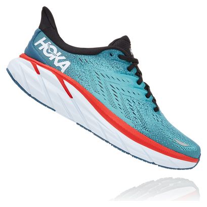 Chaussures de Running Hoka Clifton 8 Bleu Rouge Homme