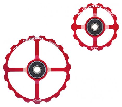 Galets de Remplacement CyclingCeramic Oversized 14/19 Dents Rouge