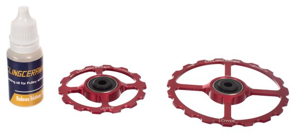 CyclingCeramic Oversized 14/19 Teeth Replacement Cogs Red