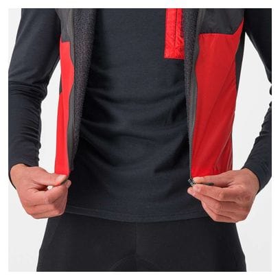 Castelli Unlimited Puffy Windbreaker Sleeveless Vest Red/Black