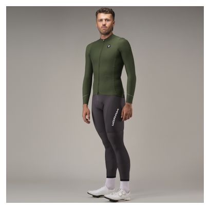Lebram Race Men's Mid-Season Long-Sleeve Jersey, Khaki Green