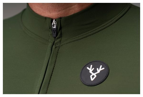 Lebram Race Men's Mid-Season Long-Sleeve Jersey, Khaki Green