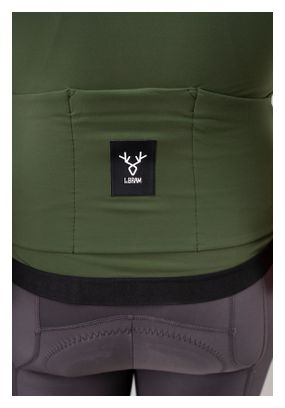 Lebram Race Men's Mid-Season Long-Sleeve Jersey, Khaki Green
