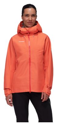 Mammut Crater Iv Hooded Orange Waterproof Jacket for Women