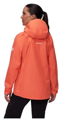 Mammut Crater Iv Hooded Orange Waterproof Jacket for Women